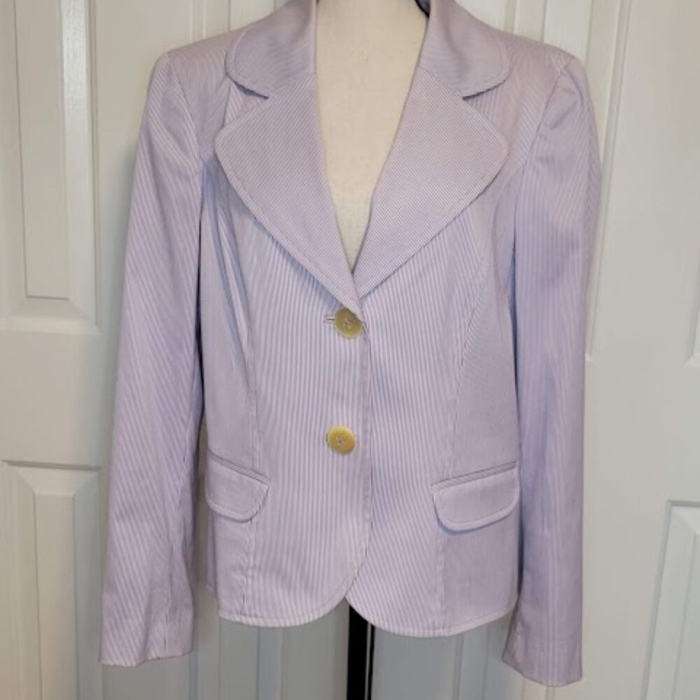 Dana Buchman Lavender Pinstripe Blazer – Size 12 Vintage